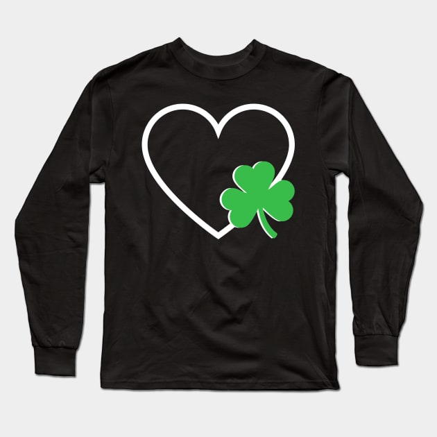 St Patrick's Day Shamrock Heart Irish Toddler Baby Long Sleeve T-Shirt by starryskin